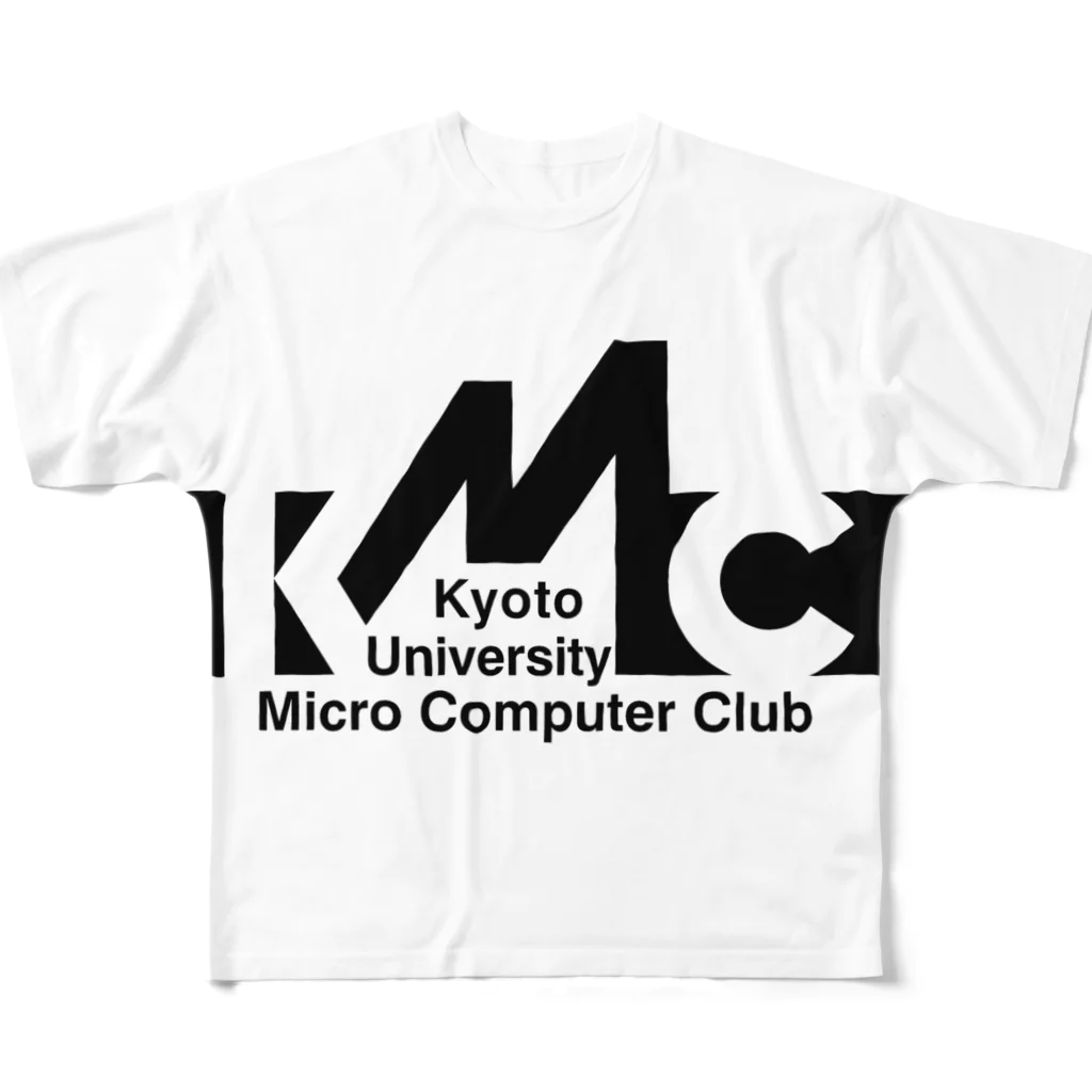 辛子明太子のKMC 京大マイコンクラブ(黒ロゴ) フルグラフィックTシャツ