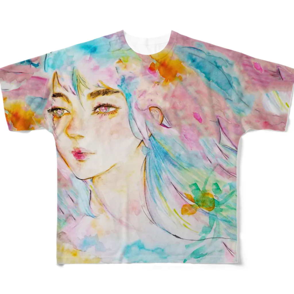 れものephemeral All-Over Print T-Shirt