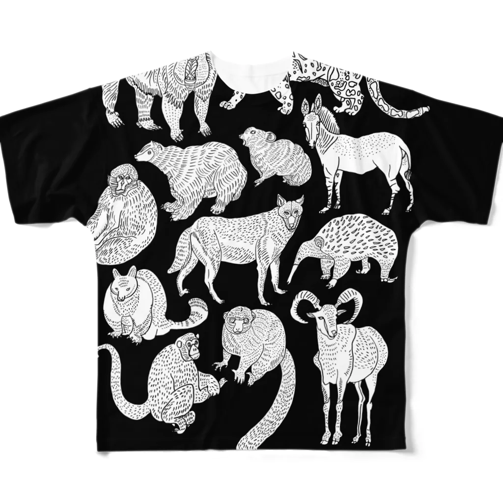 megumiillustrationのEndangered Species フルグラフィックTシャツ