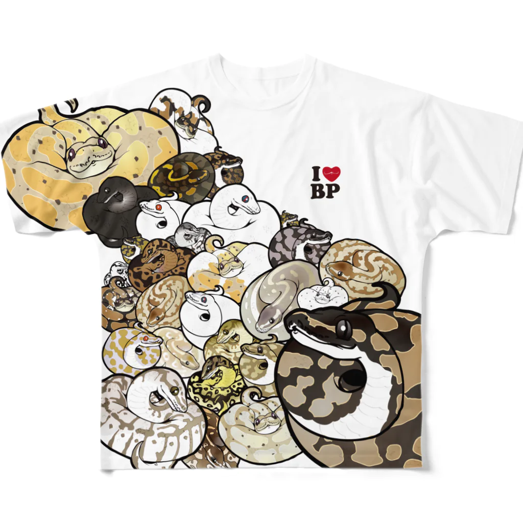 HERP MODA by ヤマモトナオキのボールパイソン01 All-Over Print T-Shirt