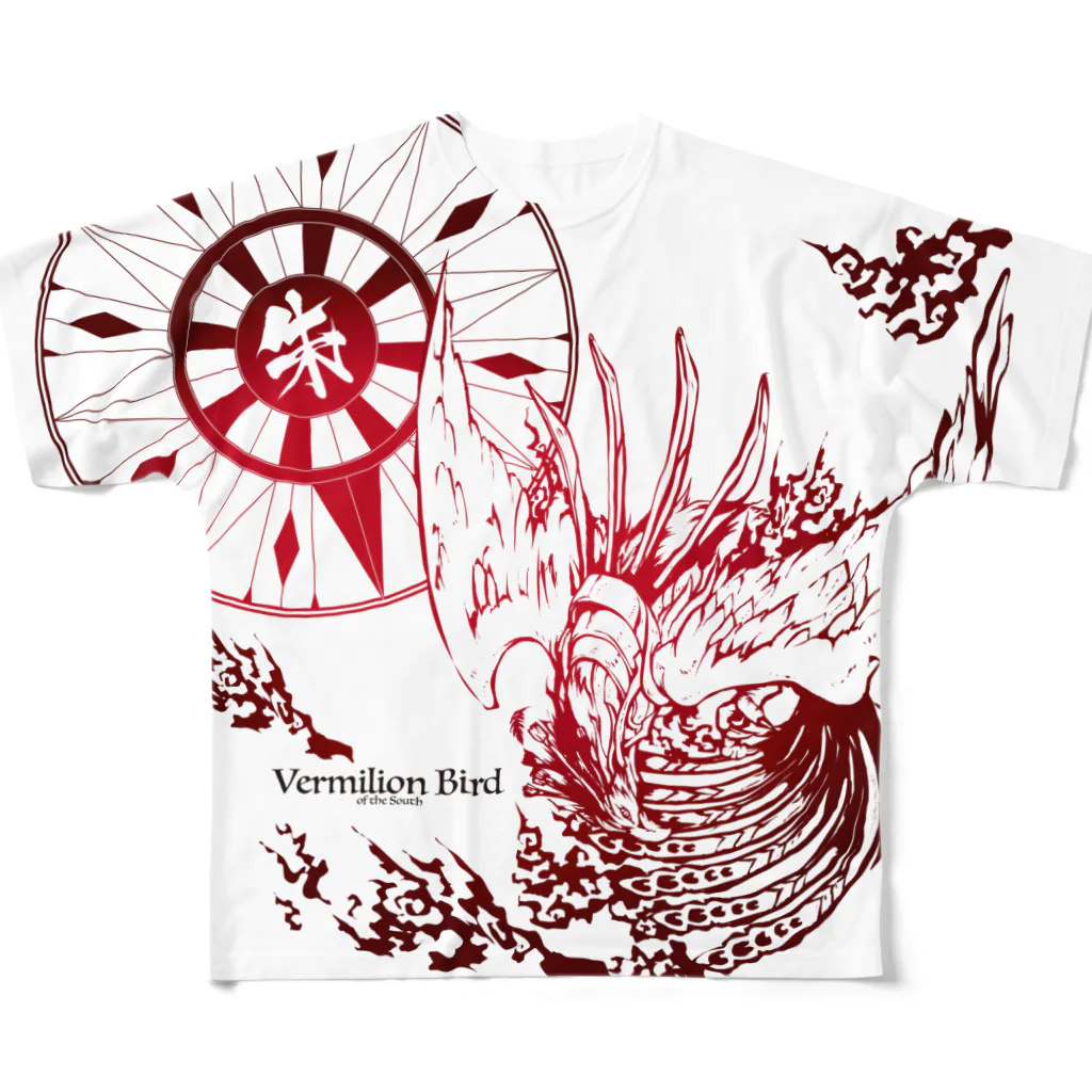 HERP MODA by ヤマモトナオキの朱雀 All-Over Print T-Shirt