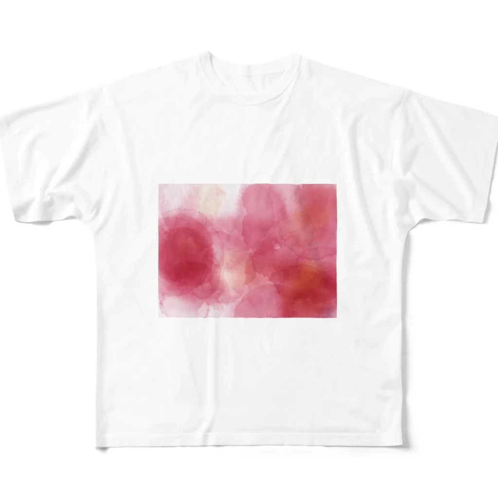 あまいもの水彩ピンク All-Over Print T-Shirt