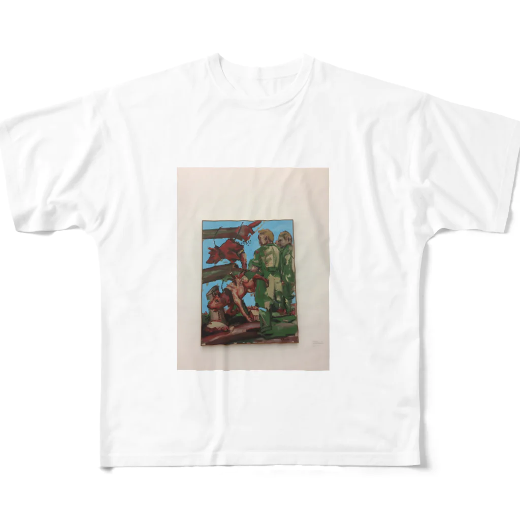 tom🇩🇪MÜNのミュンヘン絵画Tシャツ 풀그래픽 티셔츠