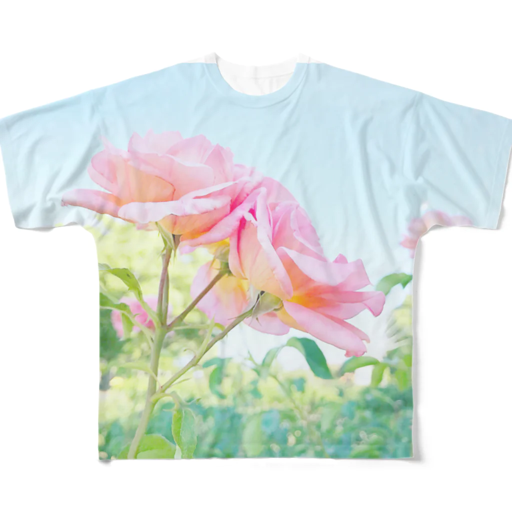 さんぽ / sampoのばらの香り All-Over Print T-Shirt