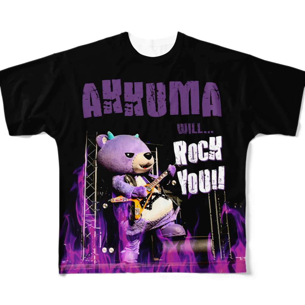 KOAKKUMAandAKKUMAのROCK YOU!! 풀그래픽 티셔츠