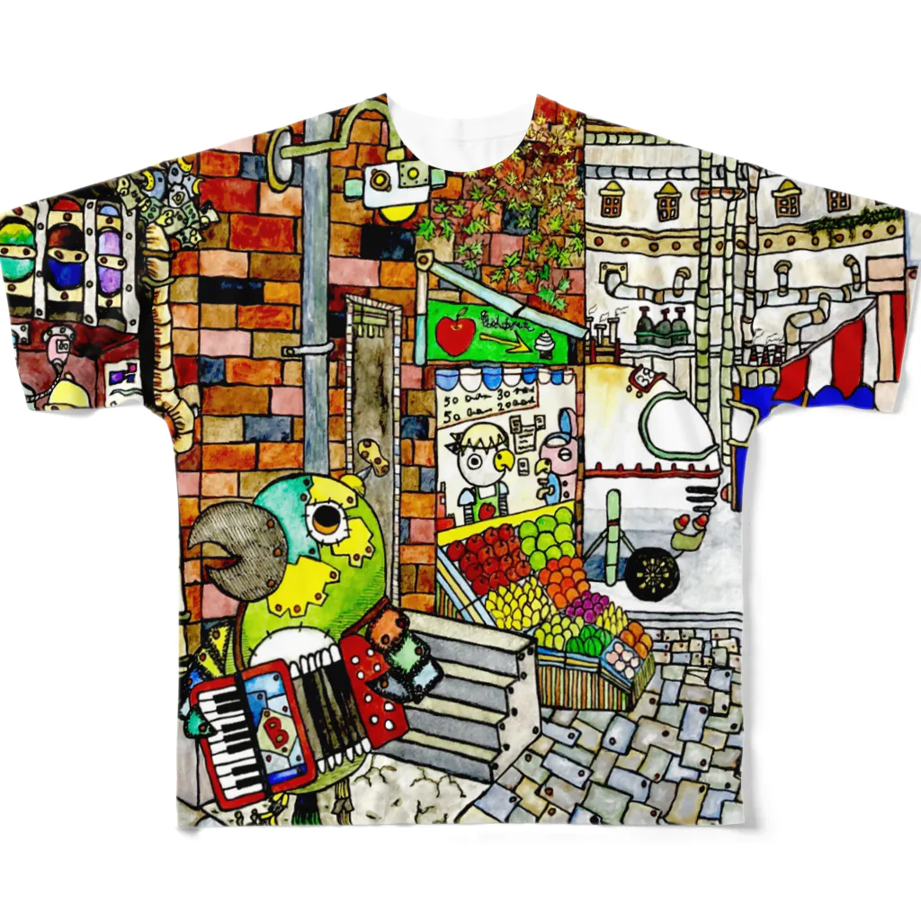 ねこぜや のROBOBO 「ボウ助ロボ マネーの行方」 All-Over Print T-Shirt