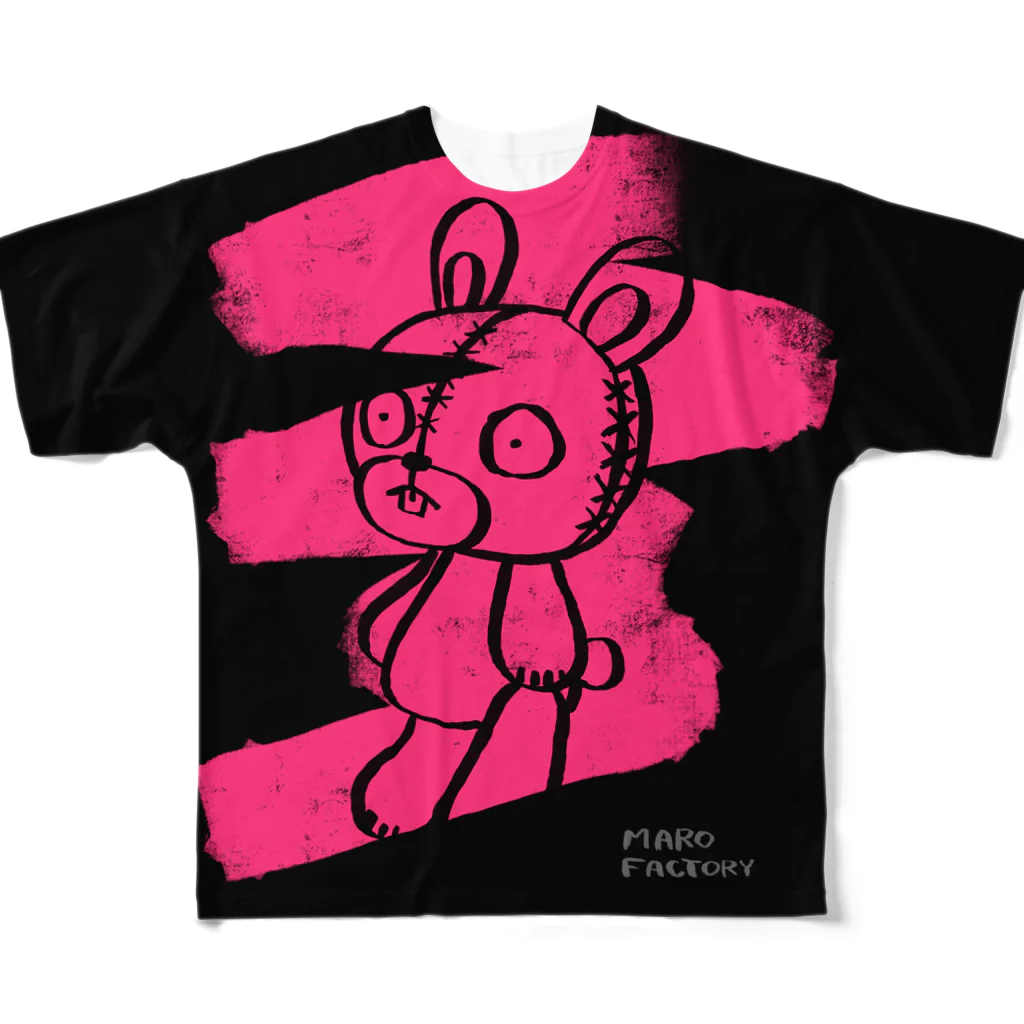 まろ工房のうさぬいぐるみ All-Over Print T-Shirt