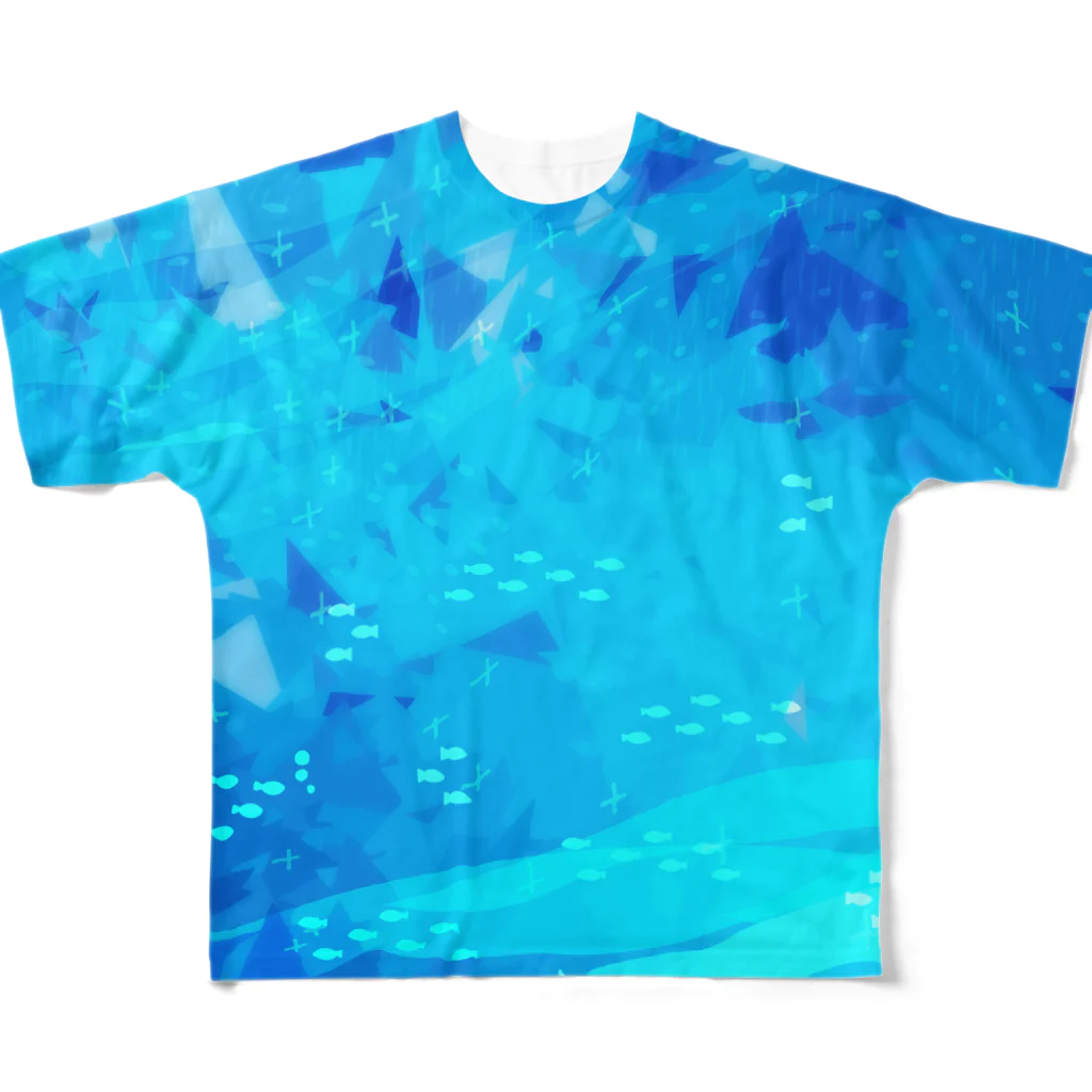 かすみ草の#2EA9DF All-Over Print T-Shirt