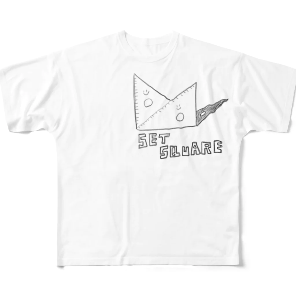 きままNIESの三角定規 フルグラフィックTシャツ