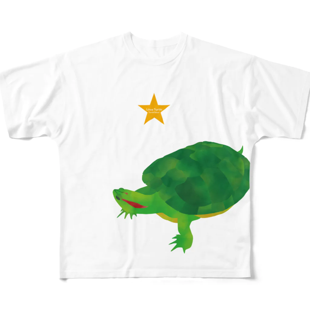 Turtle56tanのLove Turtle TypeA BIG フルグラフィックTシャツ
