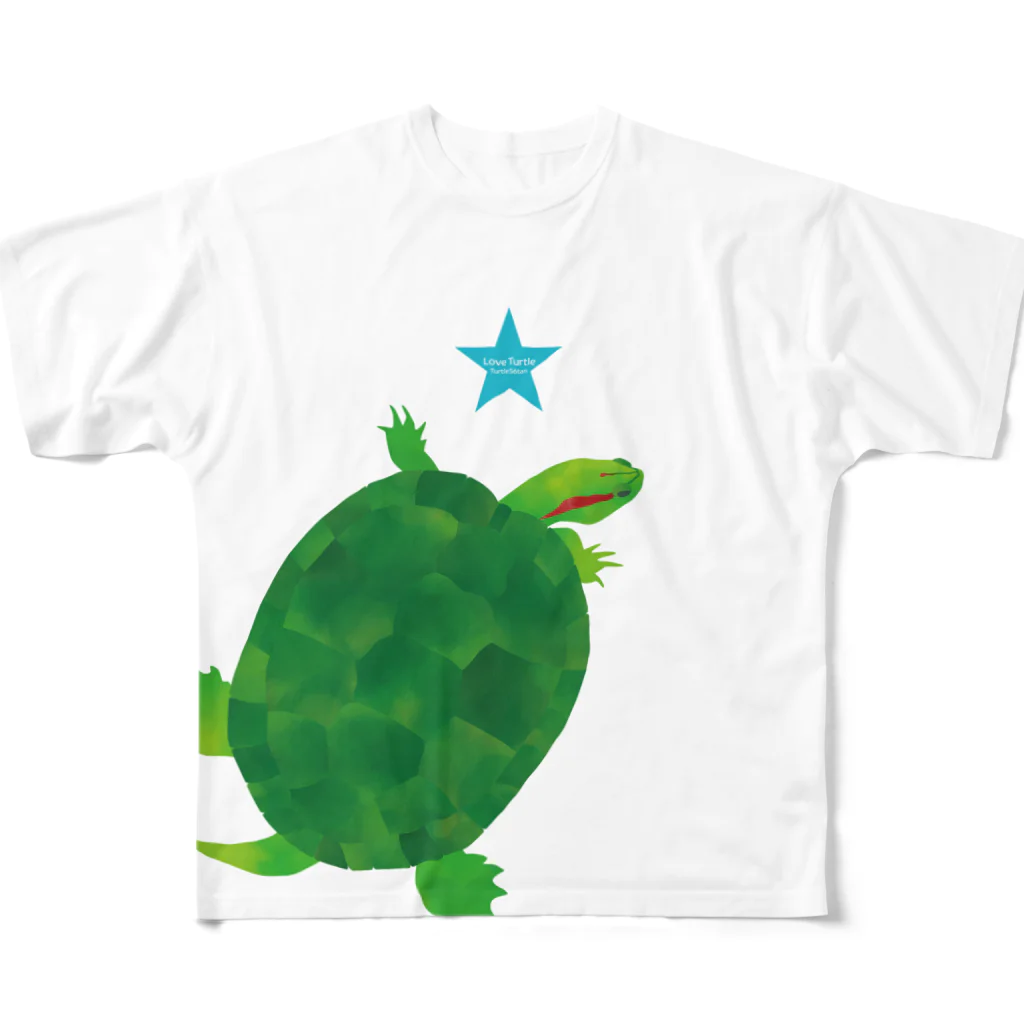 Turtle56tanのLove Turtle TypeB BIG フルグラフィックTシャツ