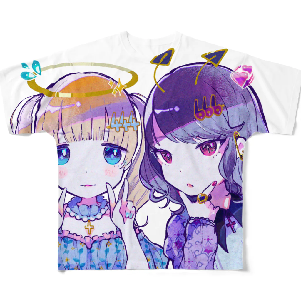 きあとの444 & 666+. フルグラフィックTシャツ