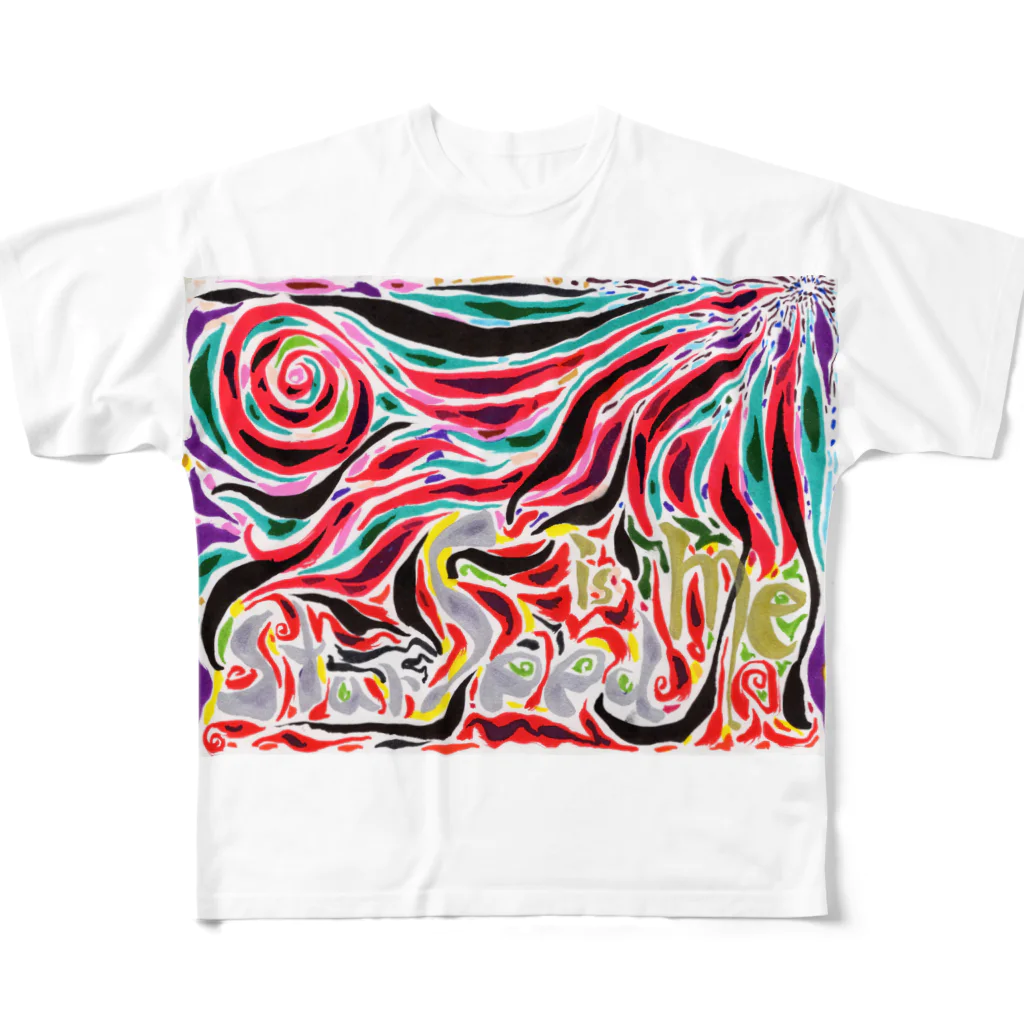 Yo+Ichiro.Universe.ArtのStar Seed is me. All-Over Print T-Shirt