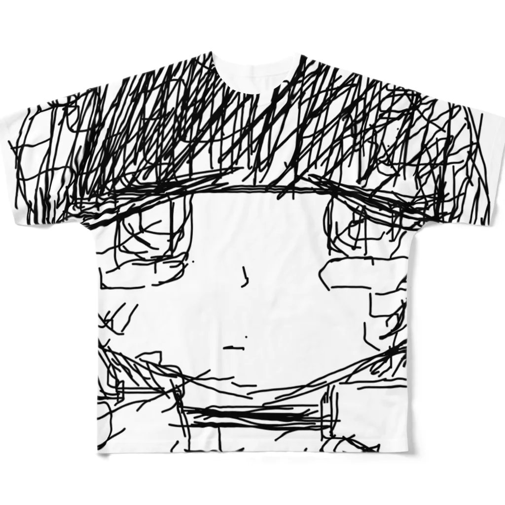 ミジンコ村の泣強子 All-Over Print T-Shirt