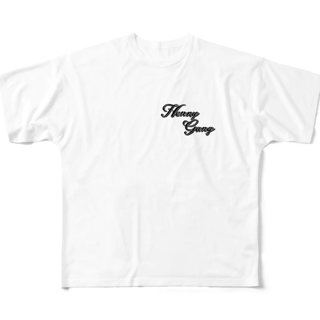 kskygのhennygang ロゴ フルグラフィックTシャツ