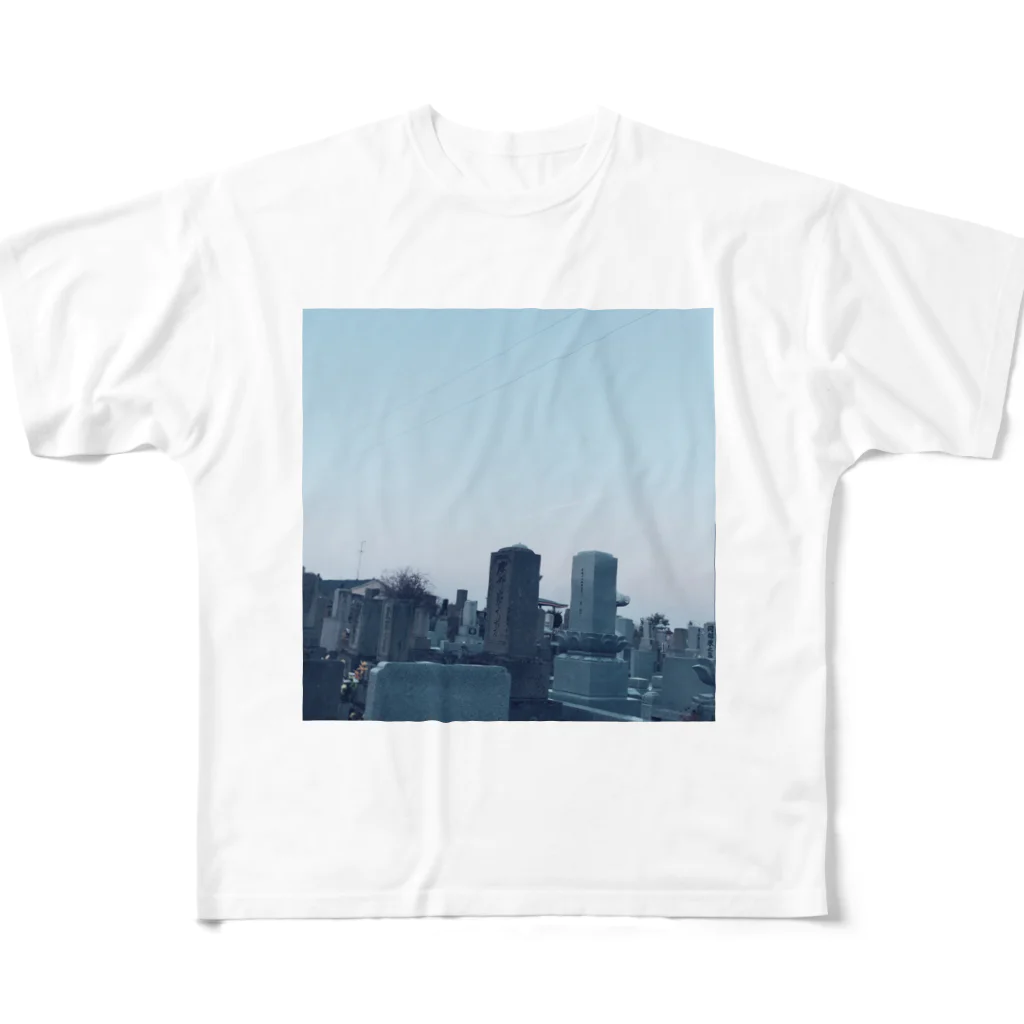 taisukehiphopの墓参り フルグラフィックTシャツ