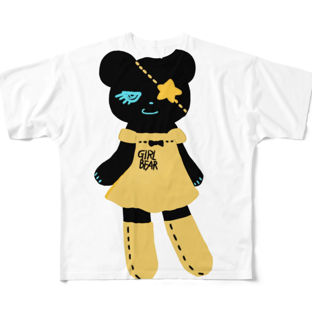 Suzuki Satomi の黒クマちゃん フルグラフィックTシャツ