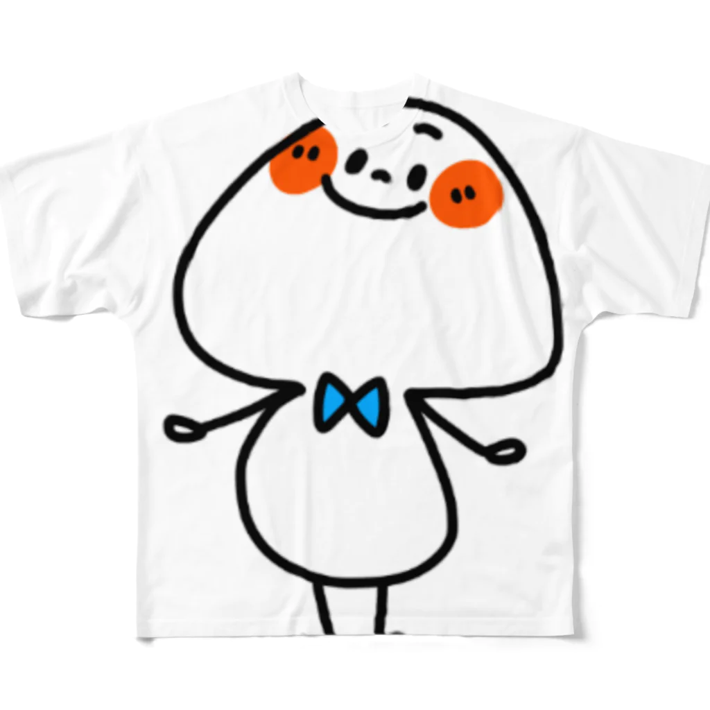 hagiKIRIEのきのこくん フルグラフィックTシャツ