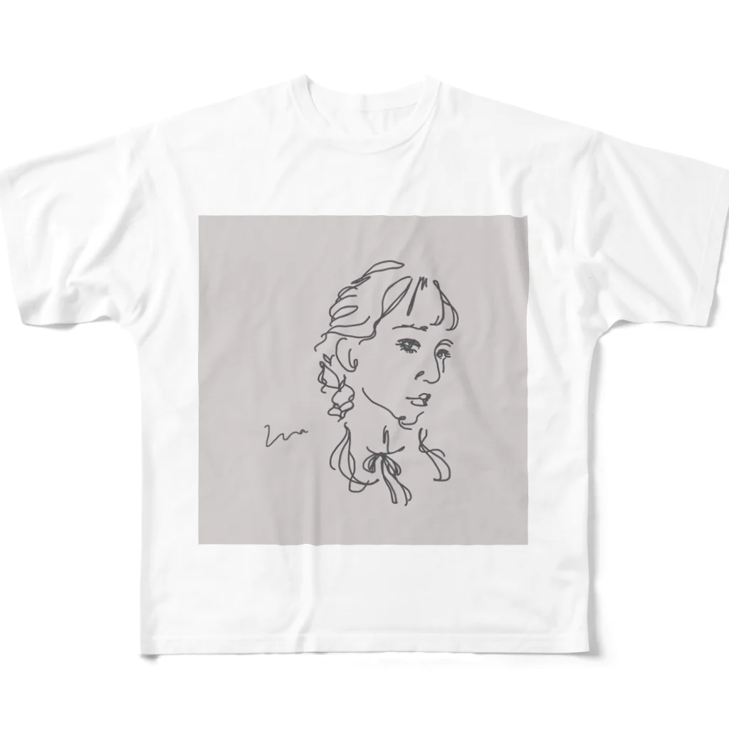 ____m.styleのアンニュイgirl フルグラフィックTシャツ