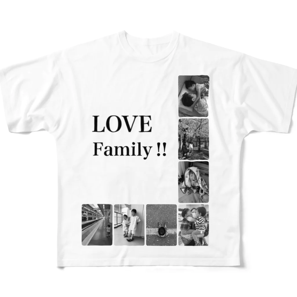 usako@まめのよめのLOVE Family フルグラフィックTシャツ