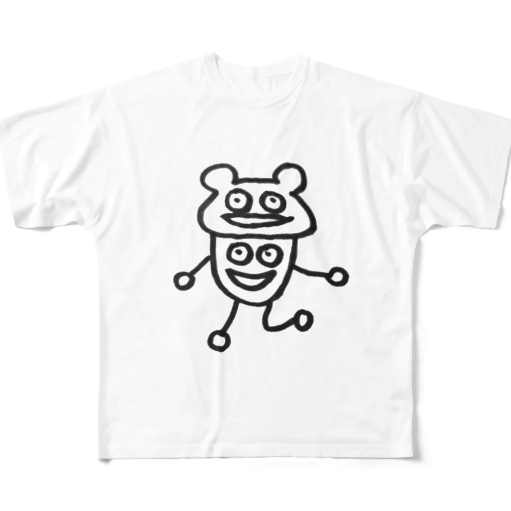 wanwanwanoeの狂気くん。 フルグラフィックTシャツ