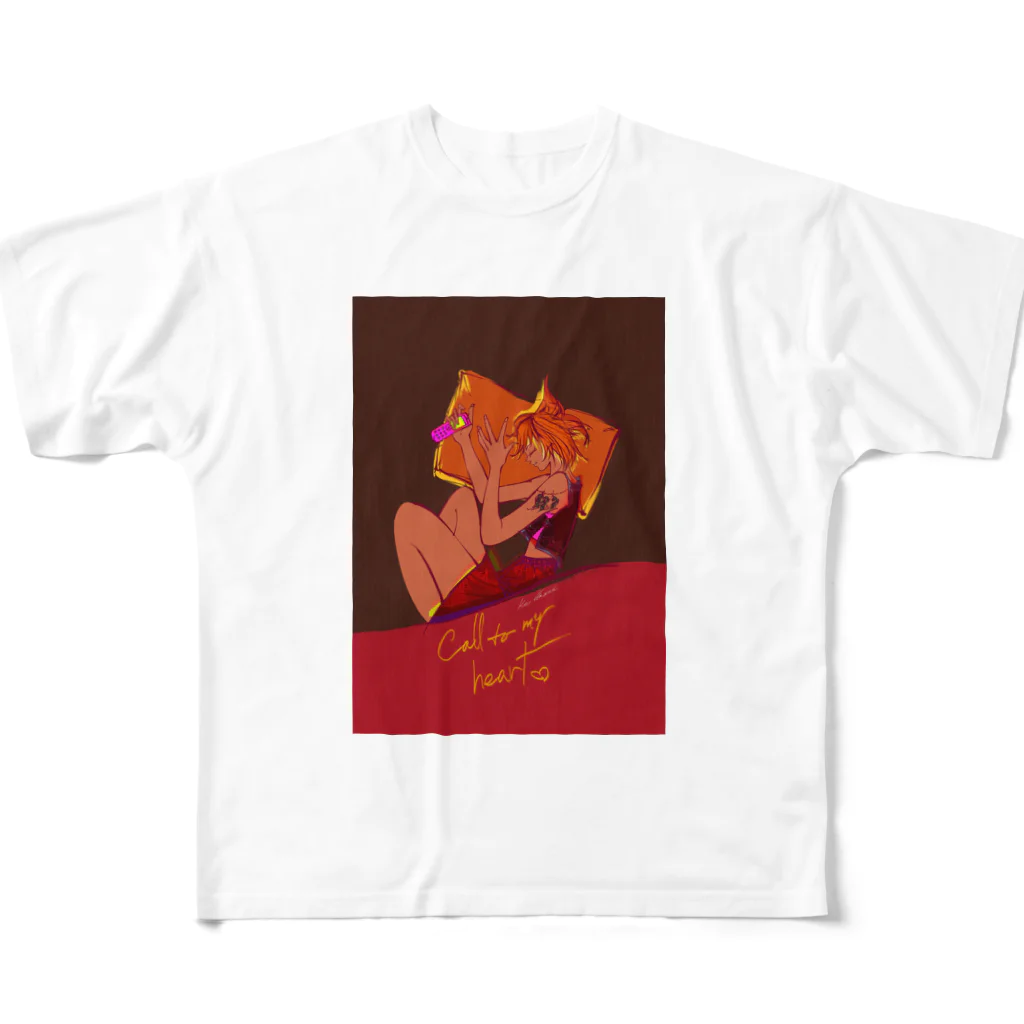 ハヅケイのオミセ。の「Call to my heart 。」 All-Over Print T-Shirt