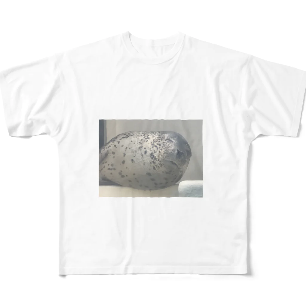 iwatamaho_piyoのアザラシさんの睡眠 All-Over Print T-Shirt