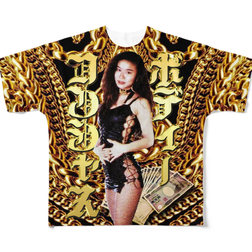 VULGAR FACTORYのBODYCON$CIOU$ All-Over Print T-Shirt