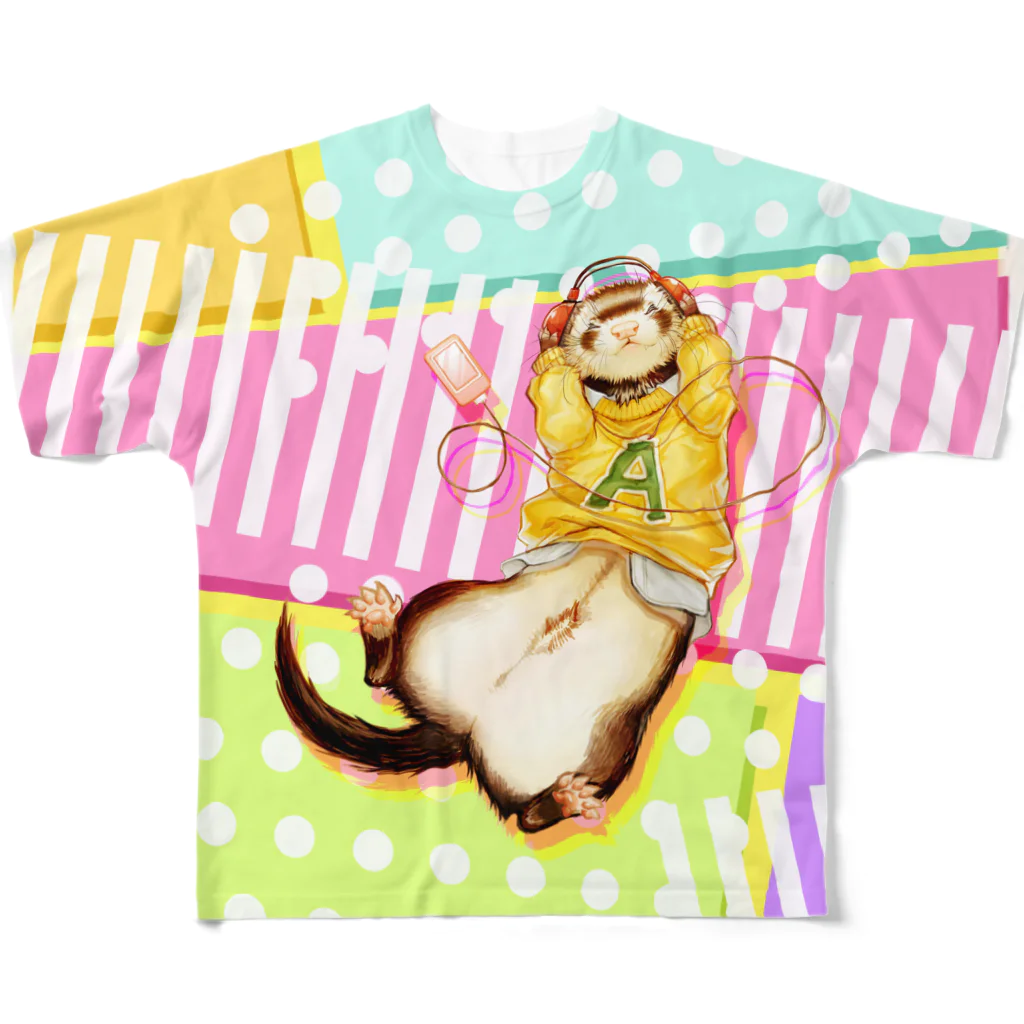 いちごだわし🐹のあんずとmusic♪ All-Over Print T-Shirt