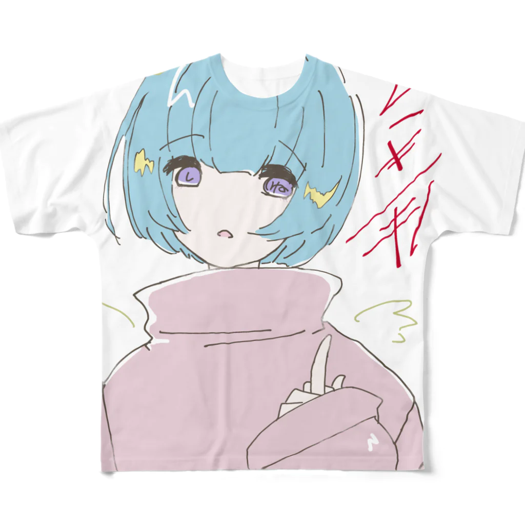 untimenのうぇるかむとぅーへぶん All-Over Print T-Shirt