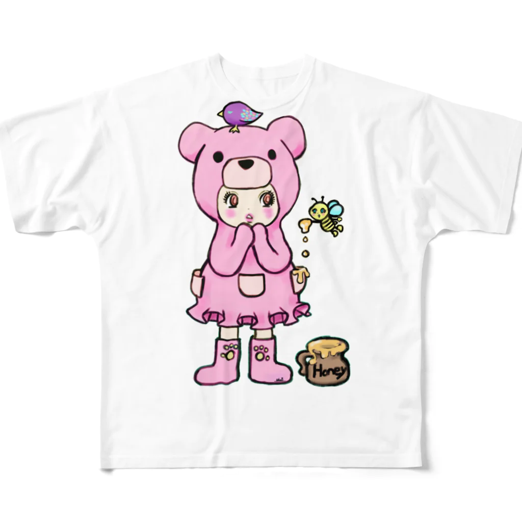 Suzuki Satomi のベアミちゃん フルグラフィックTシャツ