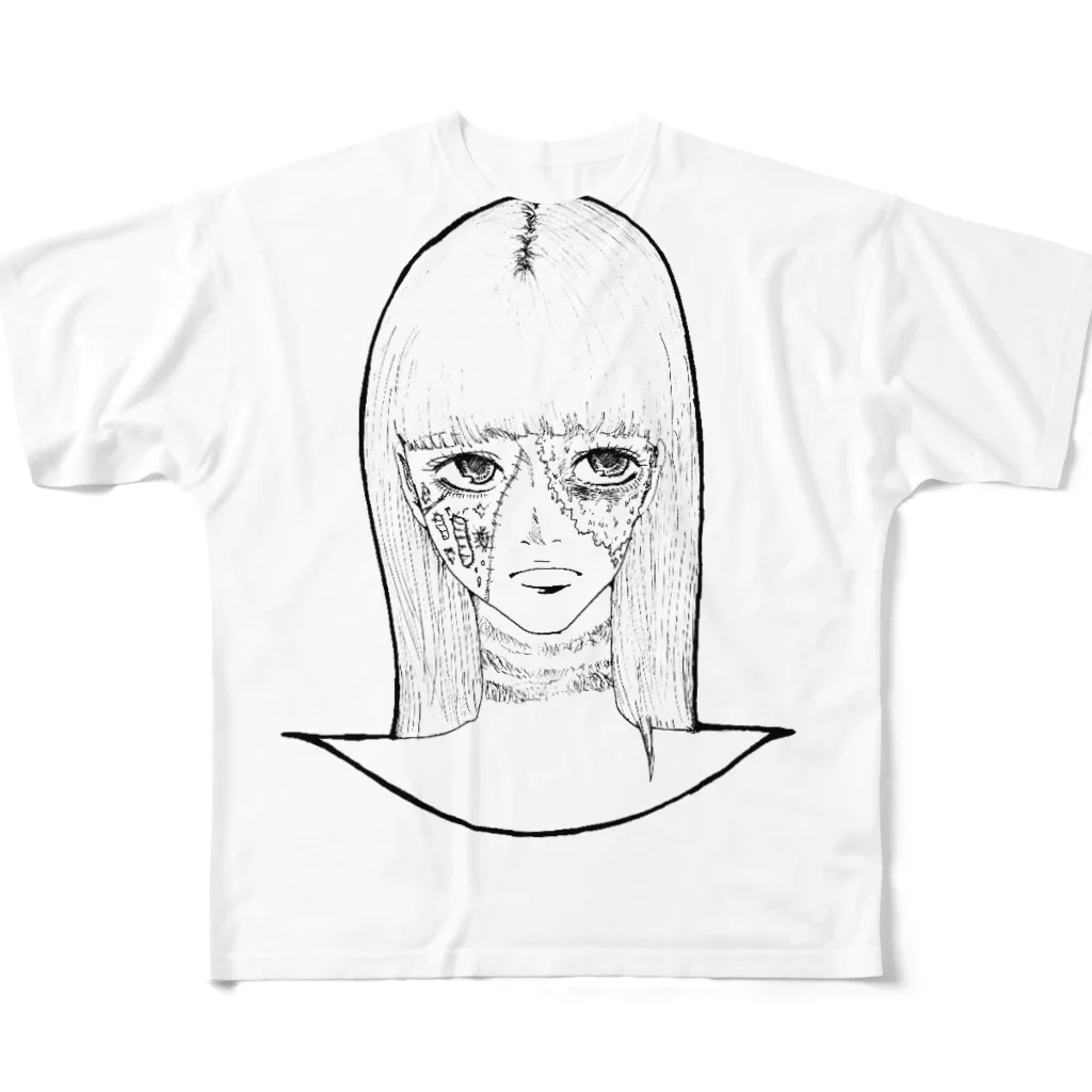 Tsuna ⁂のハロウィンゾンビ女その2 フルグラフィックTシャツ