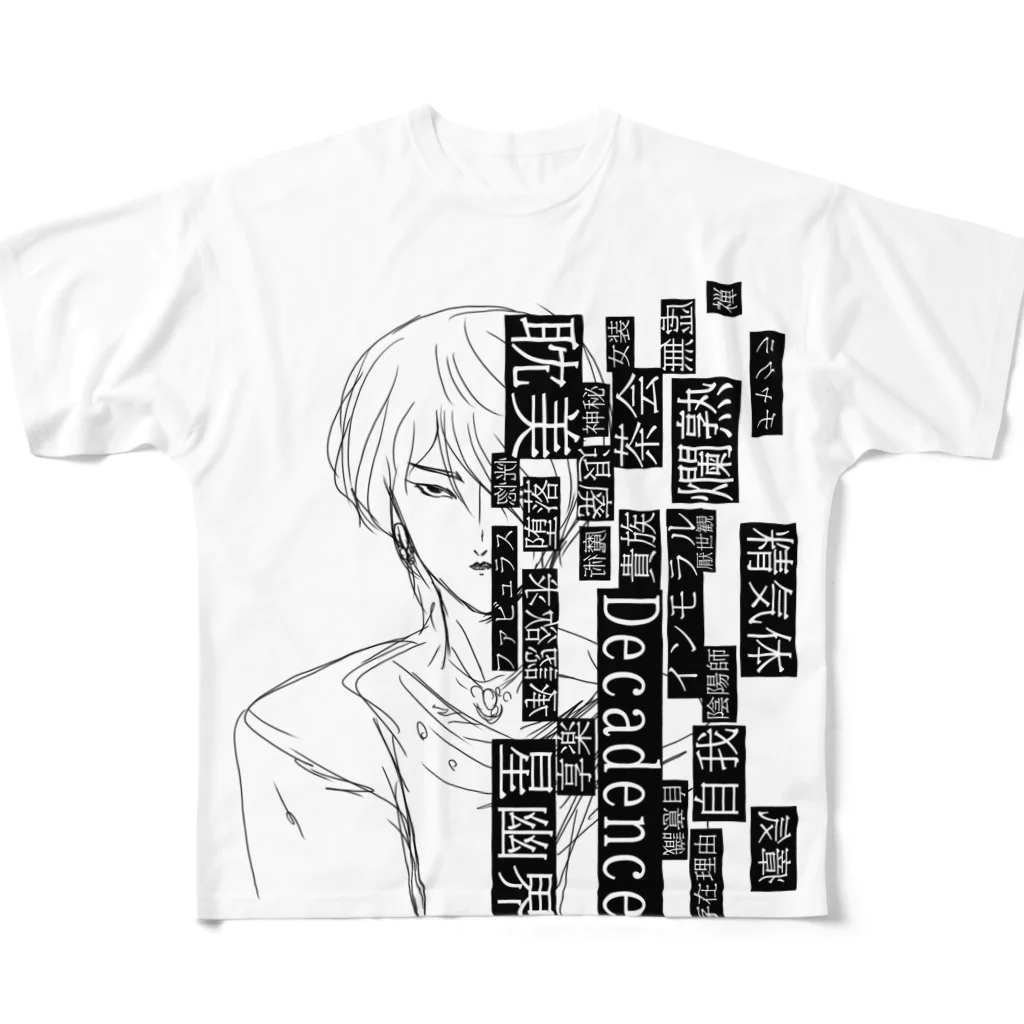 Alice Thamakyの退廃的ロゴス All-Over Print T-Shirt