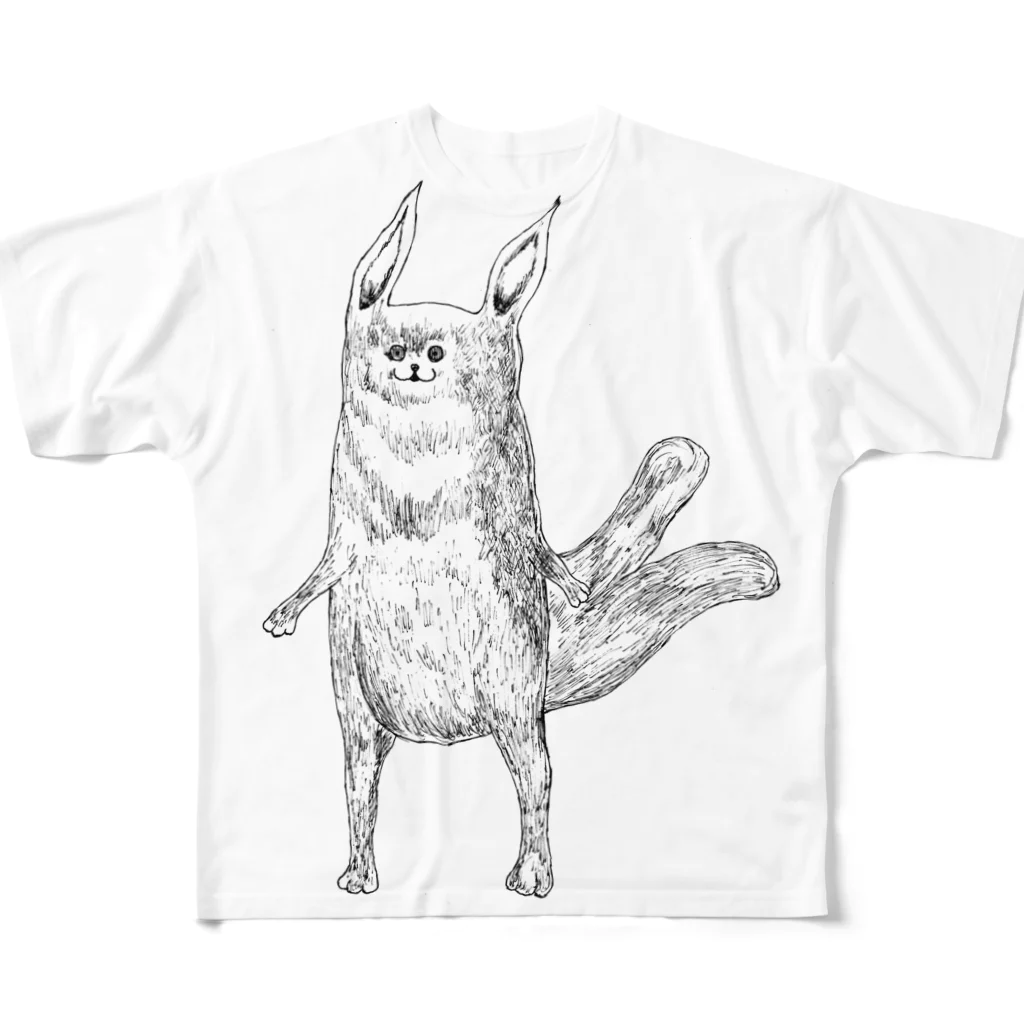 青のりショップの猫 フルグラフィックTシャツ