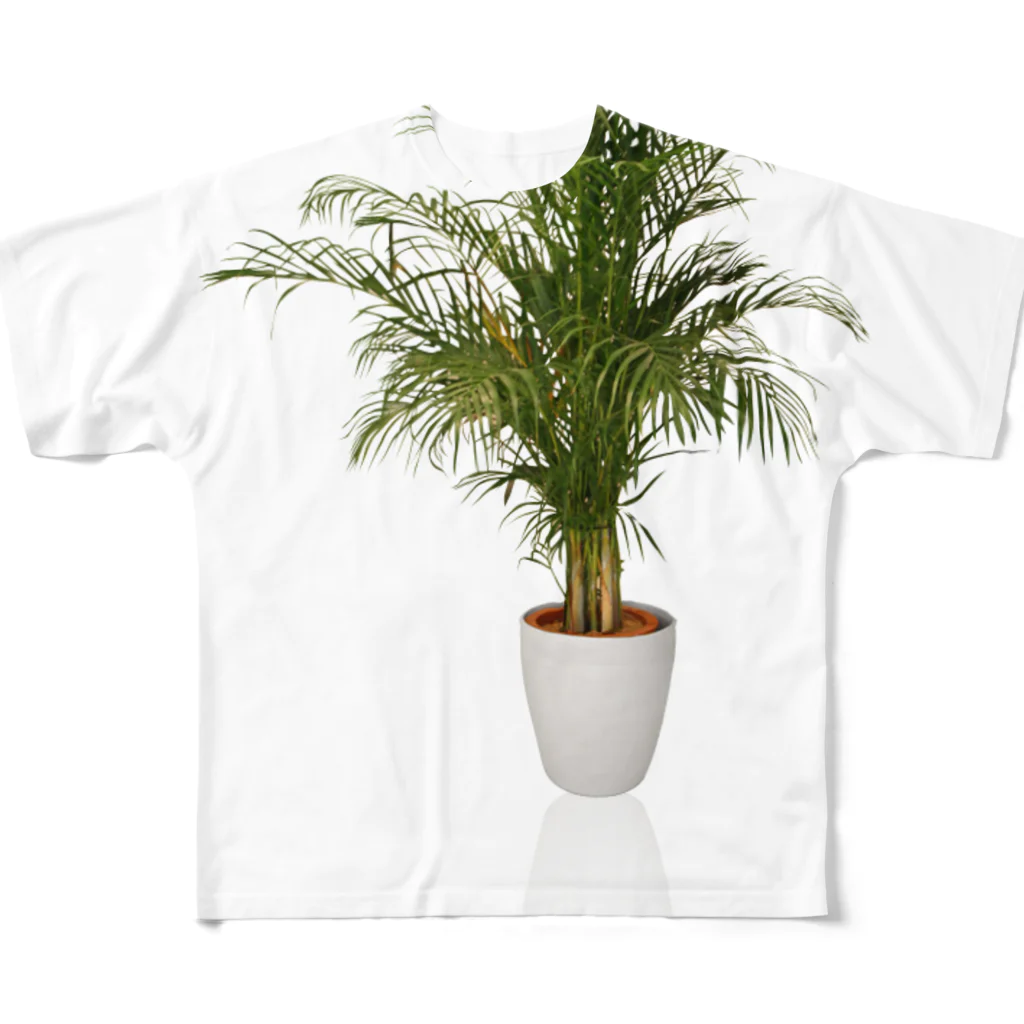 viofranme.のbasera from a-bet  アレカヤシ（学名：Dypsis lutescens、シノニム：Chrysalidocartpus lutescens） フルグラフィックTシャツ