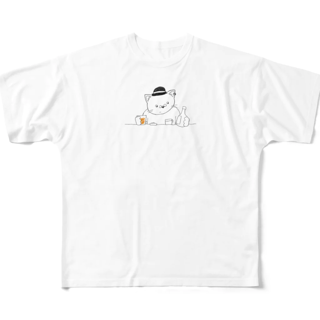 CHABIEのねこ All-Over Print T-Shirt