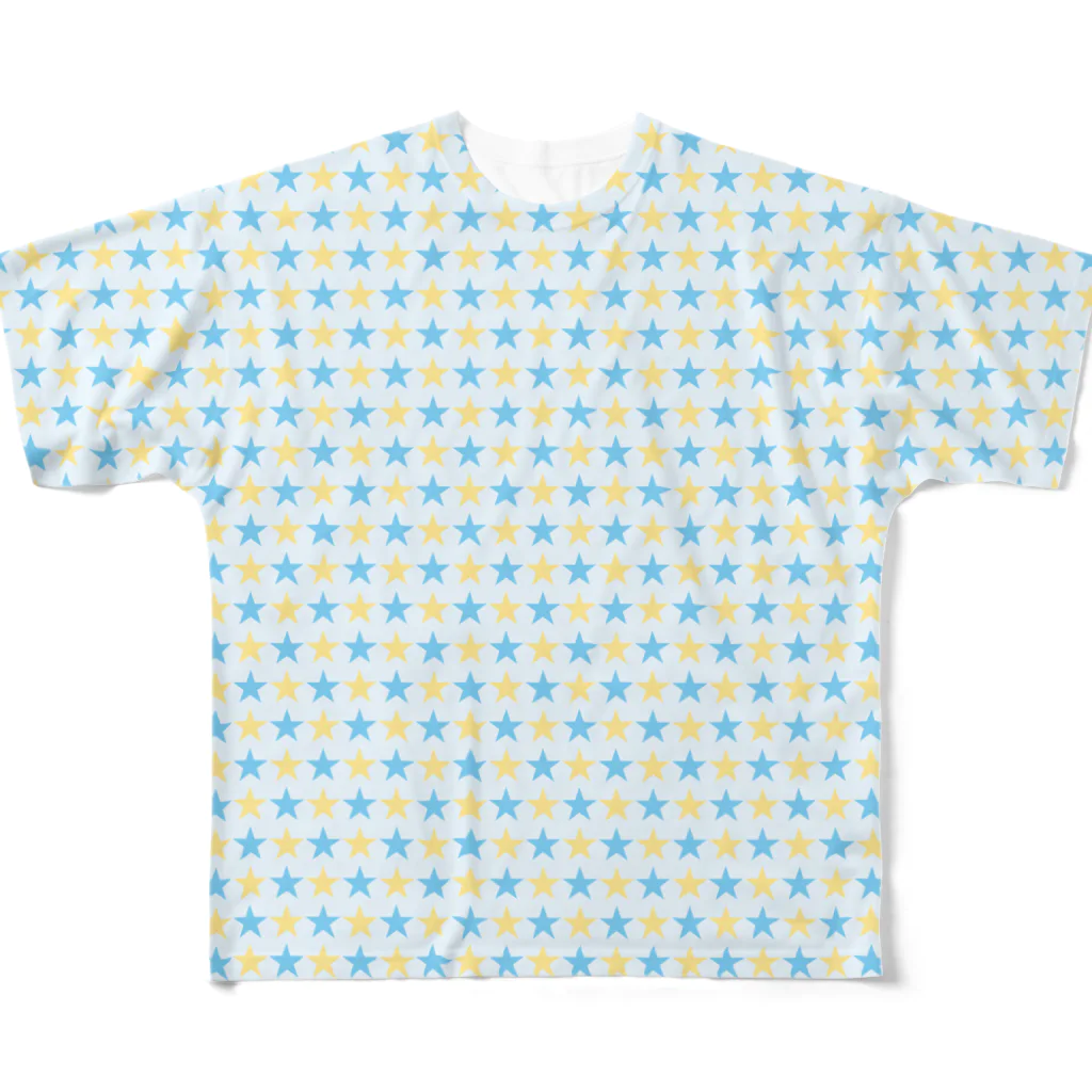 ろけっと🚀の星模様 All-Over Print T-Shirt