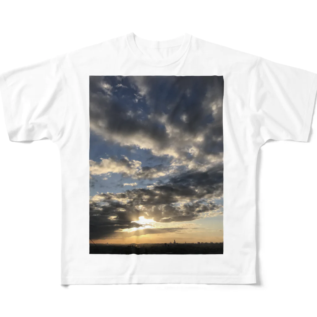 そらいろもようのある霜月の夕暮れ All-Over Print T-Shirt