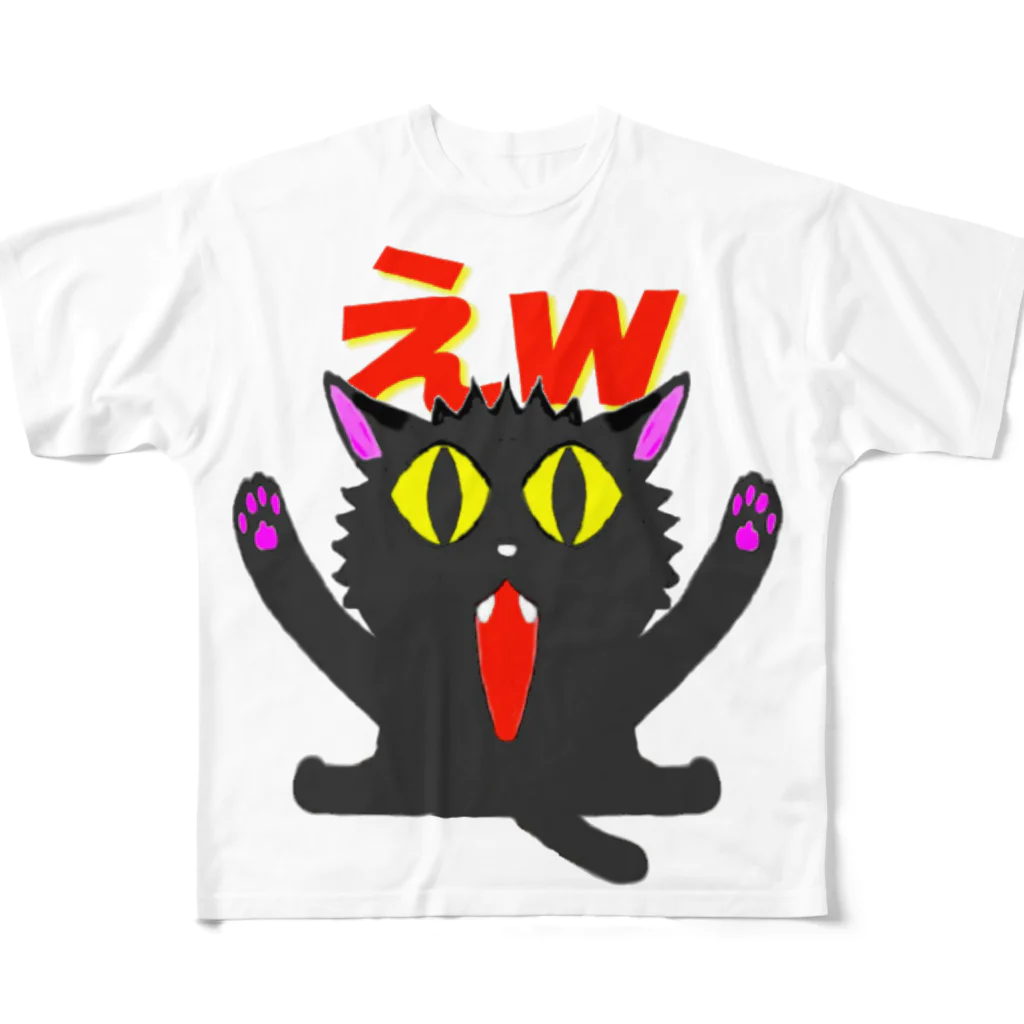 SEA's SHOPのびっくりCAT All-Over Print T-Shirt