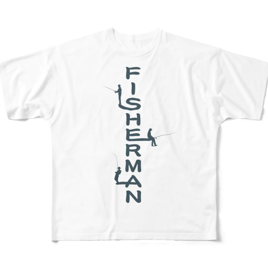 ryoheitatsunokiのFISHERMANシリーズ フルグラフィックTシャツ