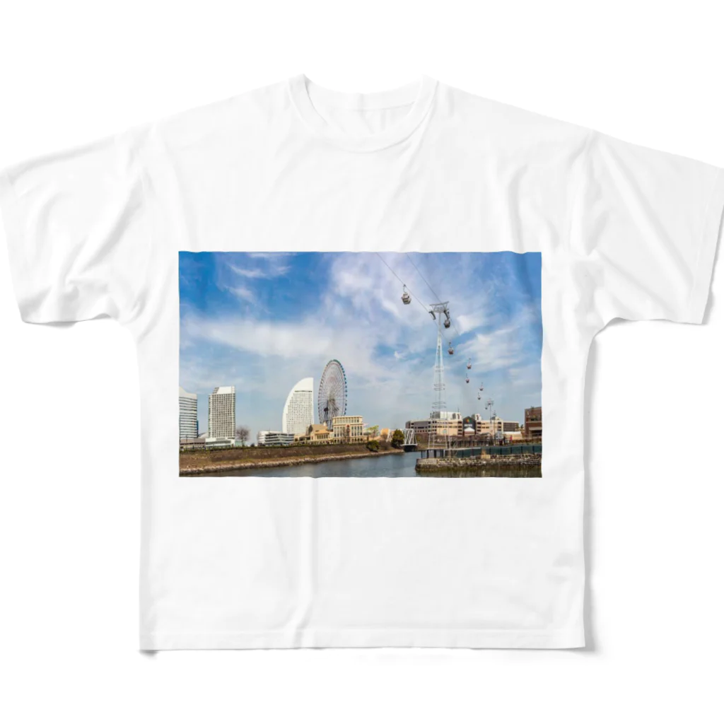 つ津Tsuの横浜みなとみらいロープウェー　営業時間 All-Over Print T-Shirt