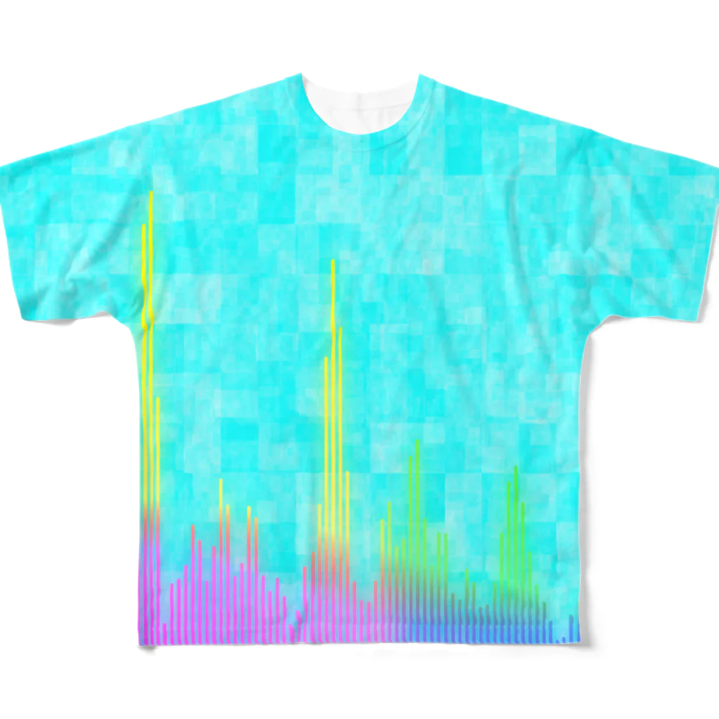 みんく工房のオーディオスペクトラムTシャツ All-Over Print T-Shirt