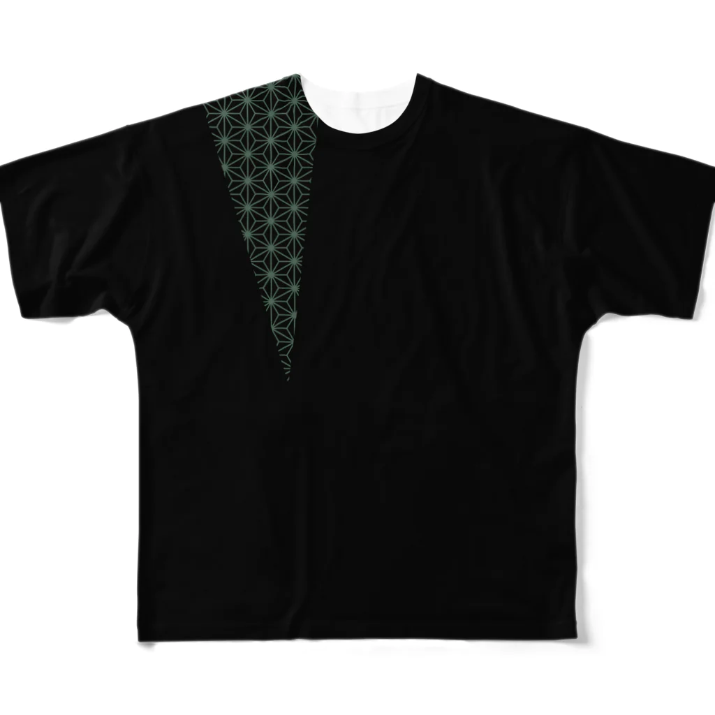 AnotherCreativeAreaの麻葉切（あさはぎり） All-Over Print T-Shirt