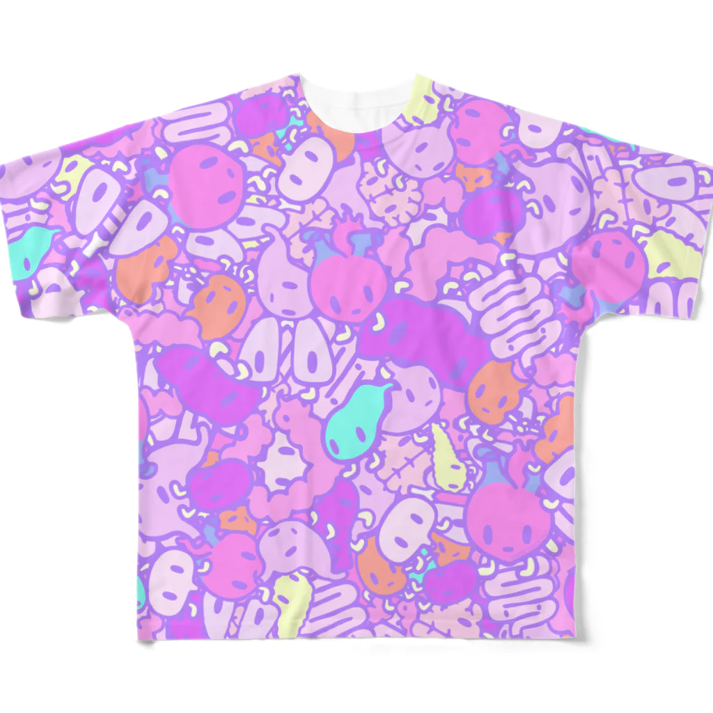 CHAX COLONY imaginariの【各20点限定】ゴゾーロッパーズ(1/シャーベッティ)  All-Over Print T-Shirt