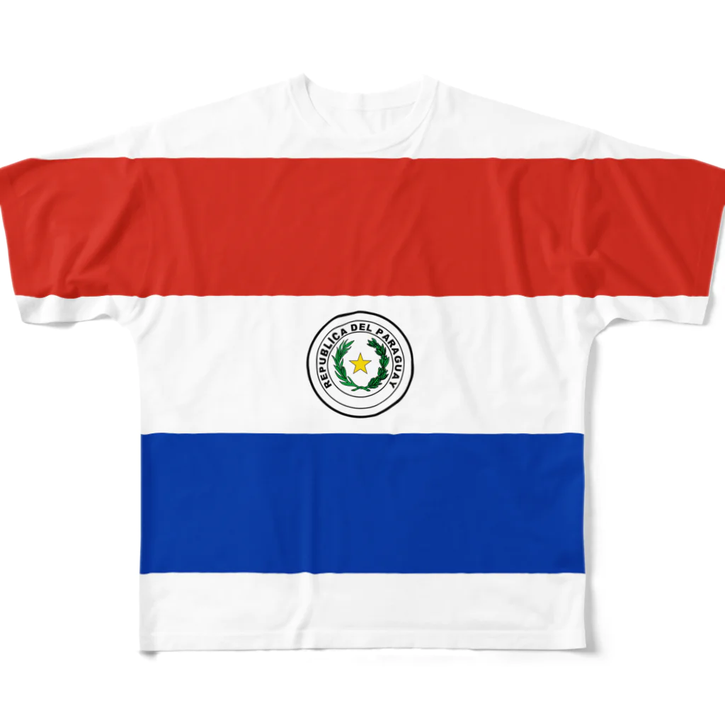 大のパラグアイ国旗 全柄 All-Over Print T-Shirt
