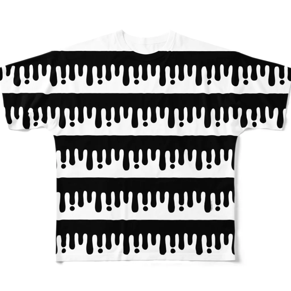 CHAX COLONY imaginariのmelty border(2/black) フルグラフィックTシャツ