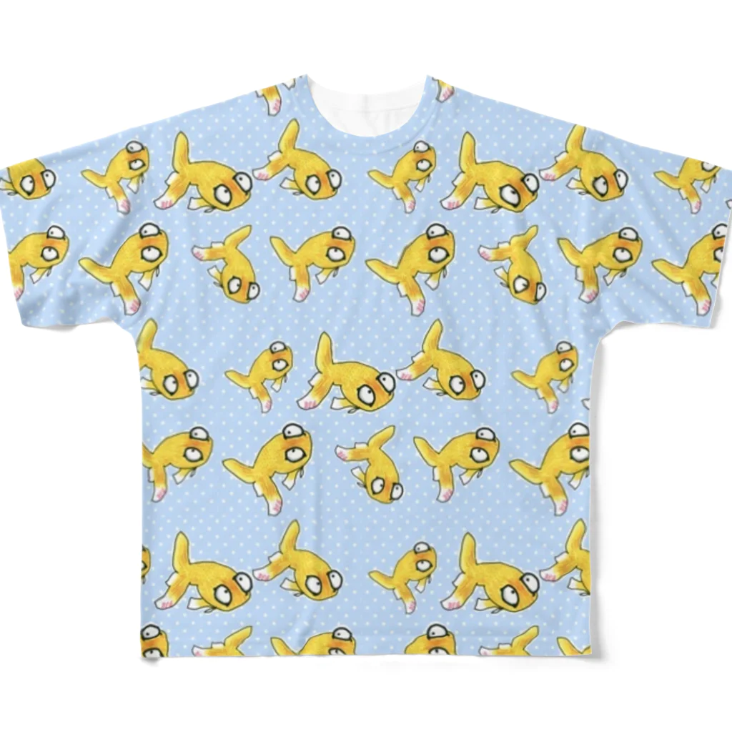 316(MIHIRO)の金魚の頂天眼ちゃん All-Over Print T-Shirt