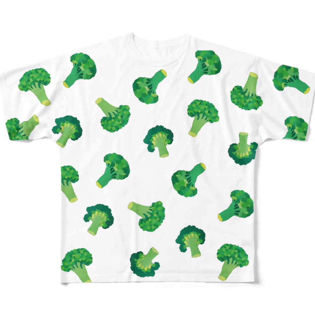 Nishihiroのブロッコリーもよう All-Over Print T-Shirt