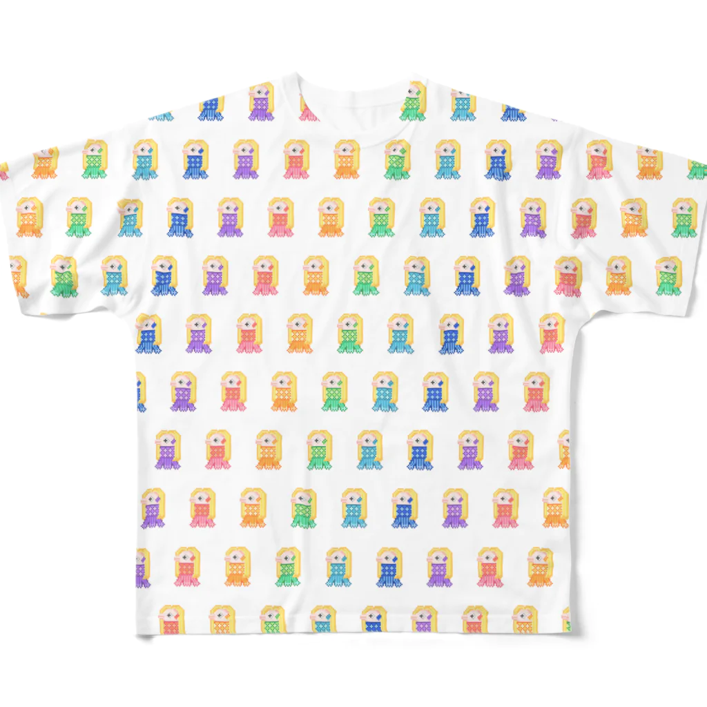 あきはなりのドットアマビエ All-Over Print T-Shirt