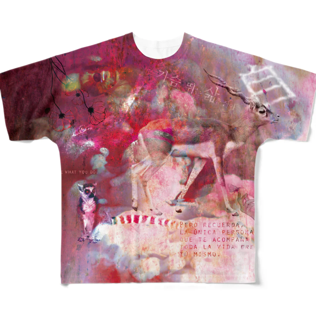 ZICCOMMUNEのlife message All-Over Print T-Shirt